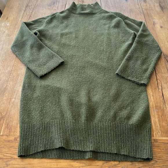 A New Day Olive Green Mock Neck Sweater Dress - Picture 2 of 6